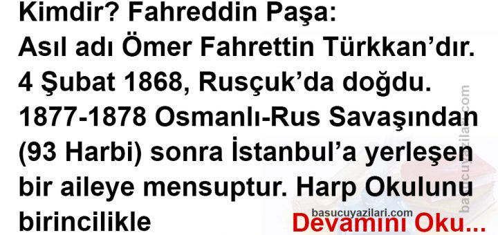 Fahrettin Paşa kimdir