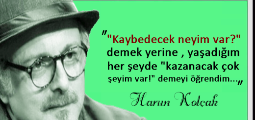Kaybedecek neyim var?” demek yerine , yaşadığım her şeyde “kazanacak çok şeyim var!” demeyi öğrendim…