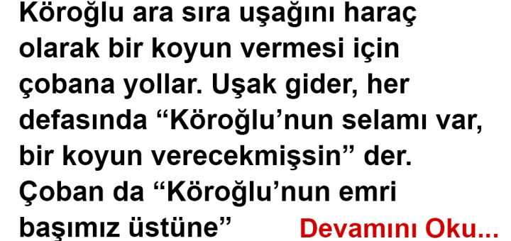 Köroğlu Namına Haraç Vermek