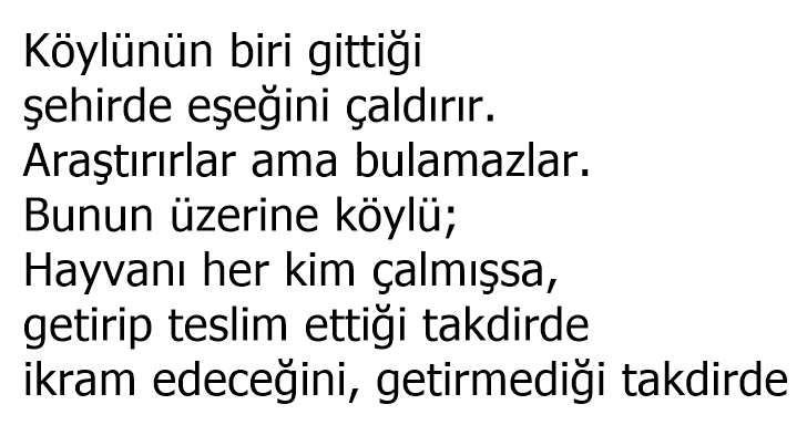 Eğer Eşeğim Bulunmazsa
