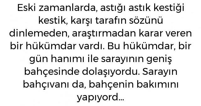 Bahçıvan ile Hükümdar