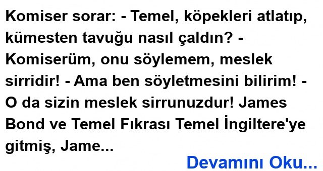 O Da Sizin Sırrınız – Fıkra