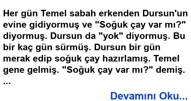 Soğuk Çay Fıkrası