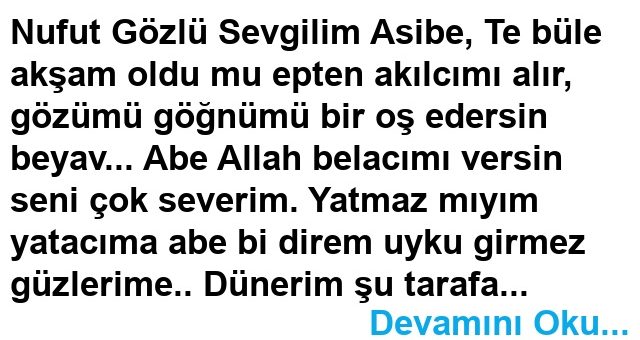 BİR TRAKYALININ AŞK MEKTUBU