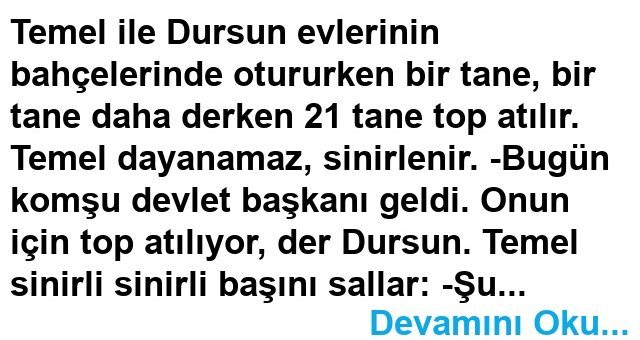 Top Atışı Fıkrası