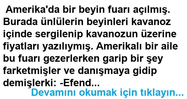 Beyin Fuarı Fıkrası