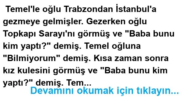 Sorasın ki Öğrenesin Fıkrası