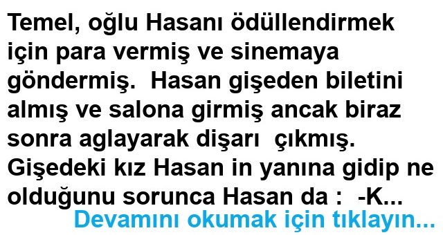 Biletimi Yırttı Fıkrası