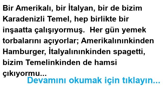 İntihar Yemeği Fıkrası