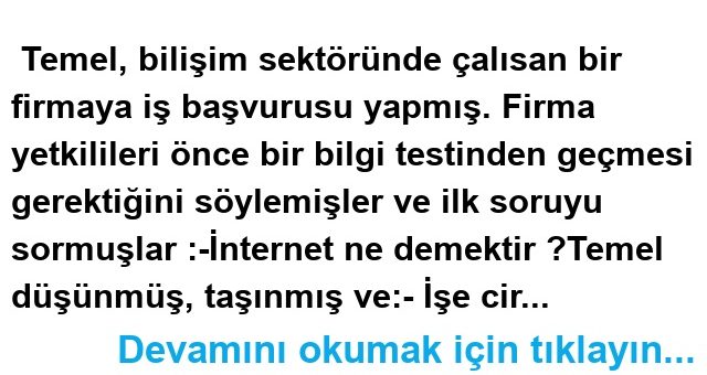 İş Başvurusu Fıkrası