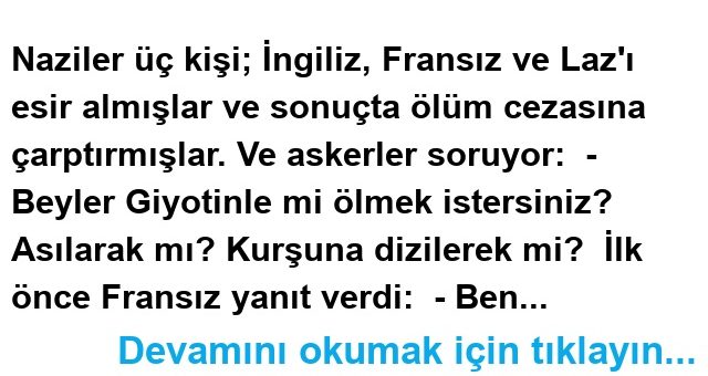 Esirler – Fıkra