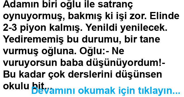 Satranç Maçı Fıkrası